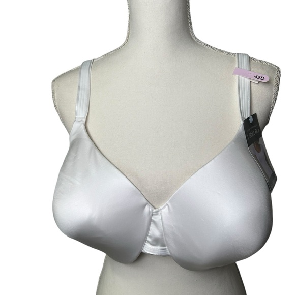 BALI white smooth t shirt underwire bra DF3W11 42D NWT - Picture 3 of 7